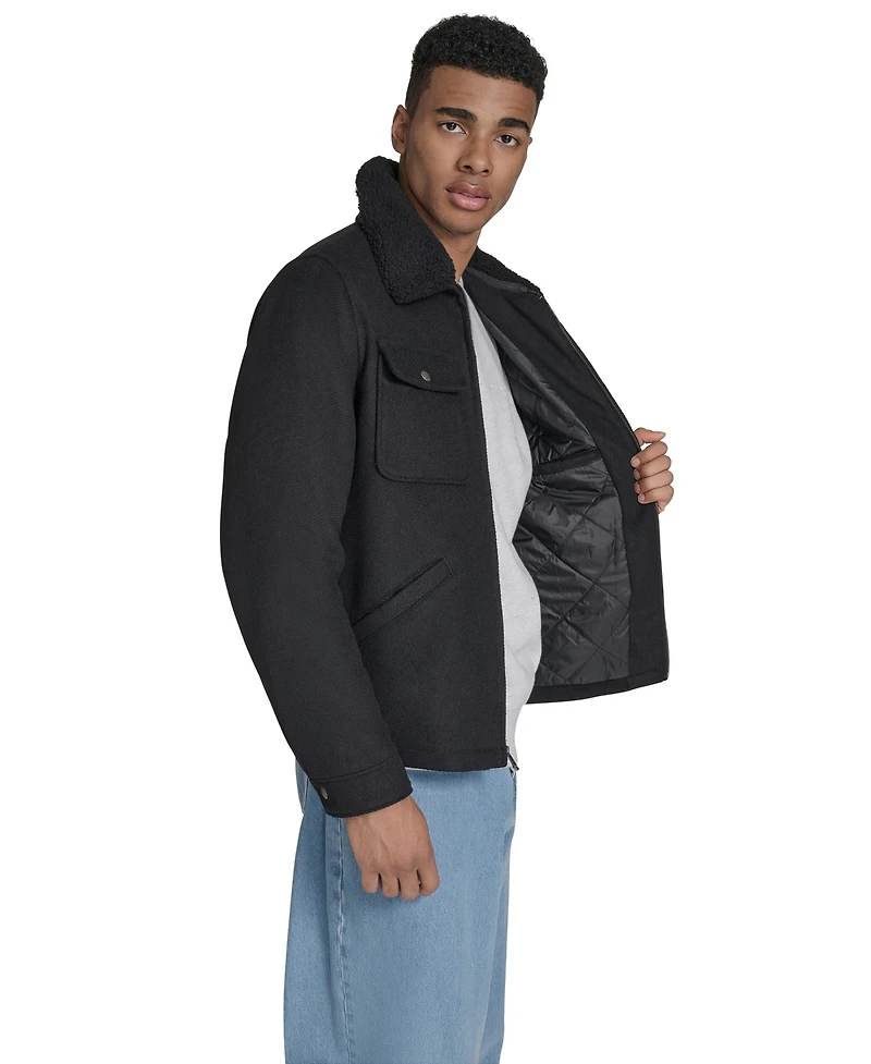 Levi's Men's Wool Blend Depot Sherpa Collar Jacket