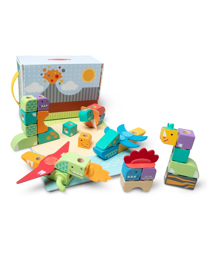 Melissa & Doug Dinosaur Blockables Play Set Toy