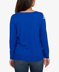 Ruby Rd. Plus Size Floral Paisley Jacquard Sweater