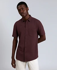 Kenneth Cole Men's Point Collar Short Sleeve Sport Shirt