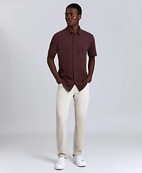 Kenneth Cole Men's Point Collar Short Sleeve Sport Shirt