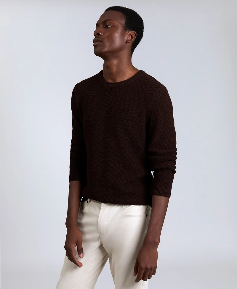 Kenneth Cole Men's Popcorn Crewneck Sweater