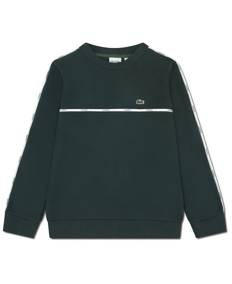 Lacoste Boys 8-20 Micro Taping Crewneck Sweatshirt