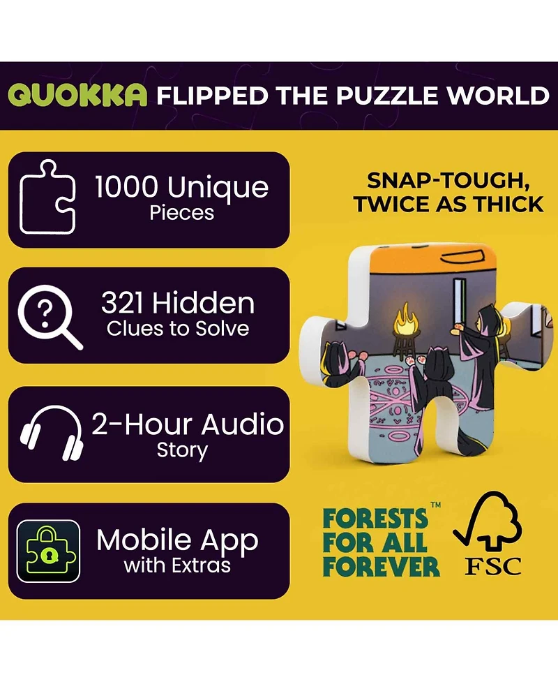 Quokka 1000 Piece Puzzle for Adults with Hidden Secrets & Audio Story