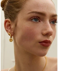 Ottoman Hands Hammered Heart Studs