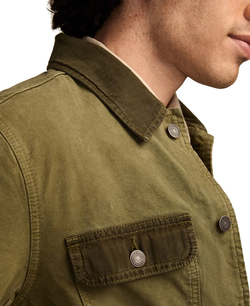 Lucky Brand Men's Jungle Green Long Sleeve Spread Collar Jacket