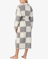 Sanctuary Women's Ultra-Cozy Belted Check Wrap Short Robe