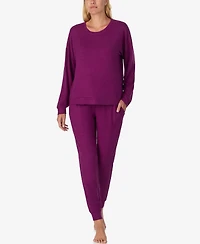 Sanctuary Women's 2-Piece Long Sleeves Top and Joggers Pajama Set