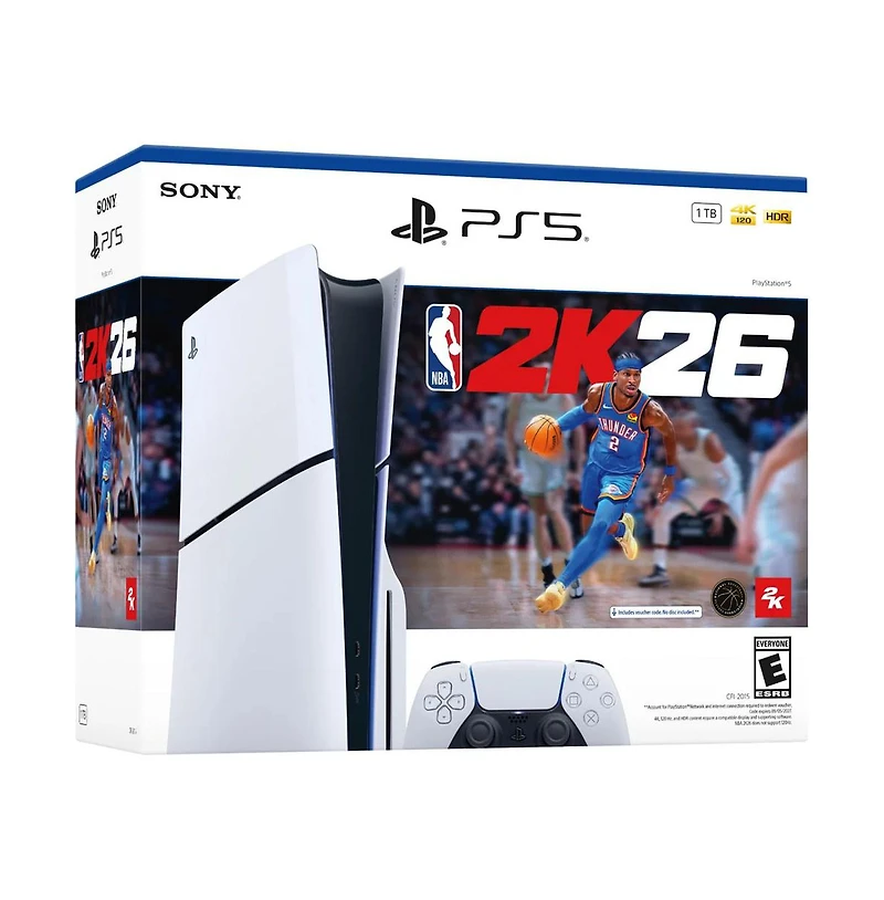 PlayStation 5 Slim Disc Edition Console - Nba 2K26 Bundle