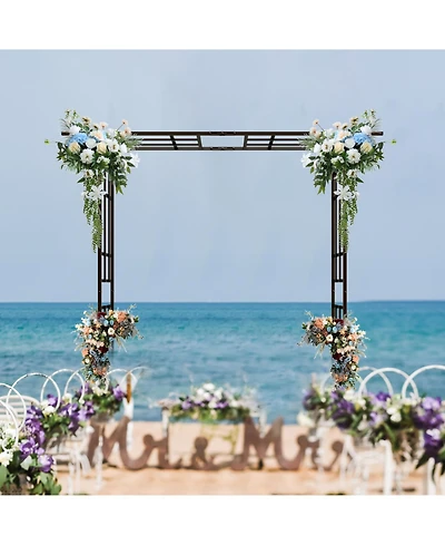 Streamdale Furniture Metal Garden Arch Adjustable Width Black