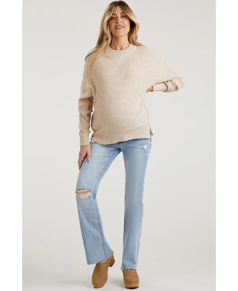 Pinkblush Maternity Light Blue Distressed Bootcut Jeans