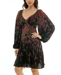 Taylor Women's Ruffled V-Neck Dress