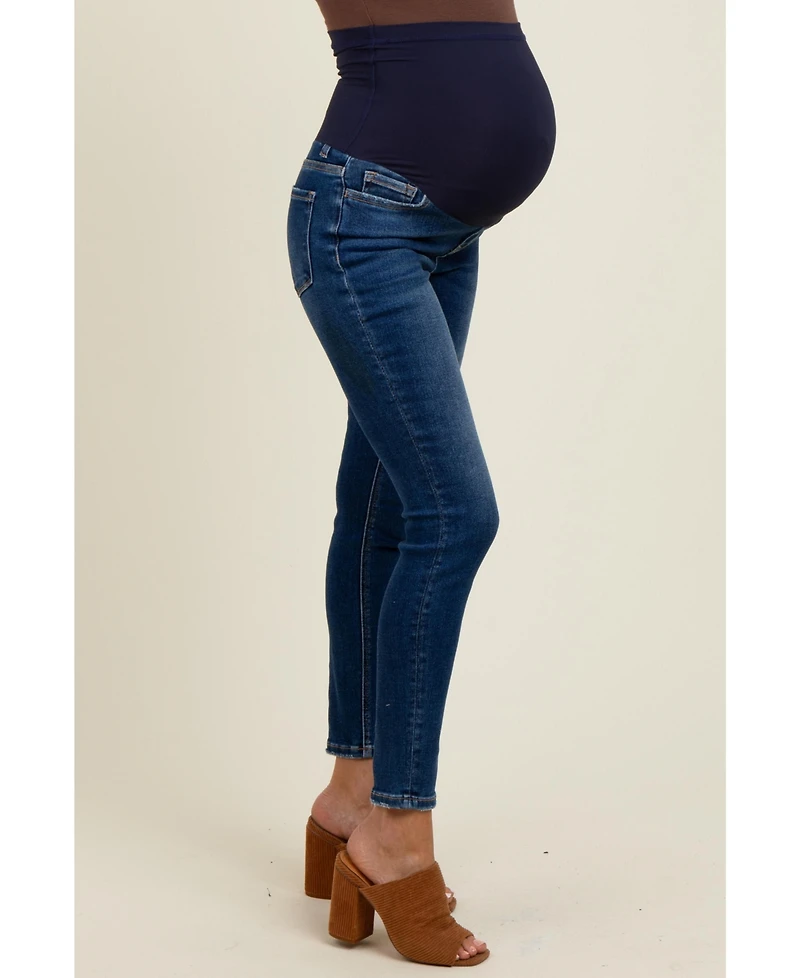 Pinkblush Maternity Navy Vintage Wash Skinny Jeans