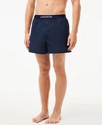 Lacoste Men's 3-Pack Regular-Fit Woven Boxer Set
