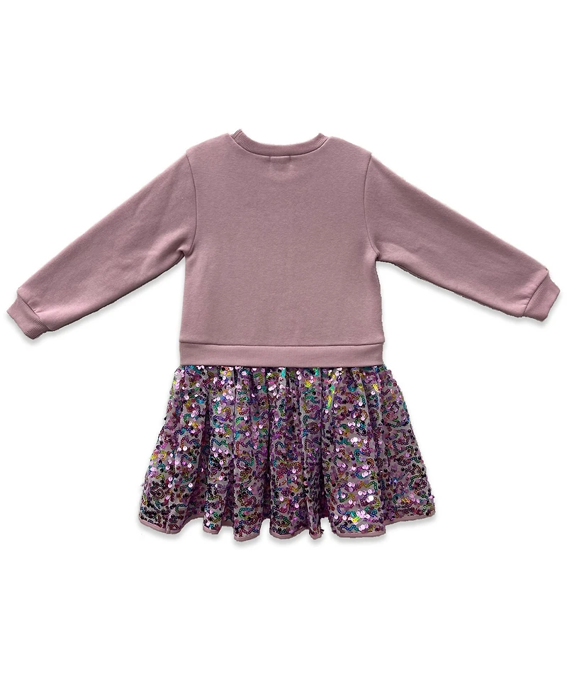 Blueberi Boulevard Girls 2T-6X Sequin Detail Dress