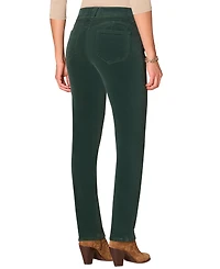 Democracy Petite "Ab"solution Corduroy Straight-Leg Jeans