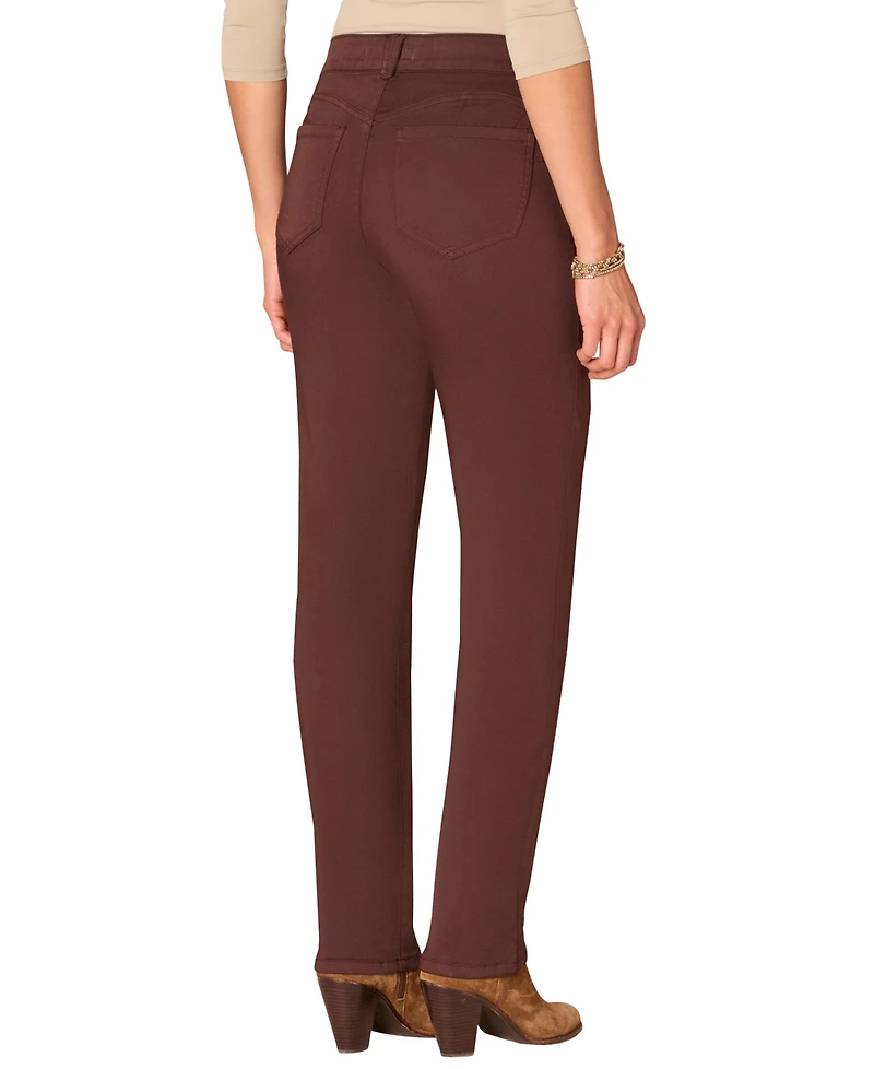 Democracy Petite "Ab"solution Straight-Leg Jeans