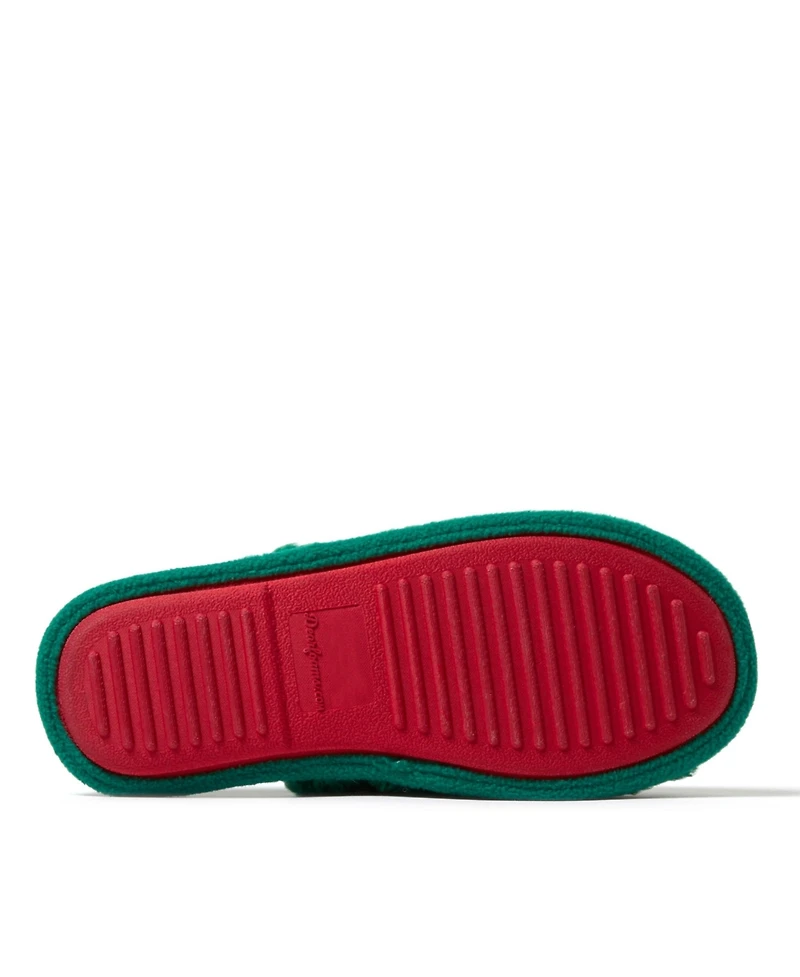 Dearfoams Men's Unisex Novelty Holiday Christmas Scuff Slipper