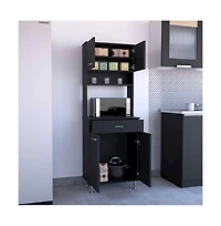 Tuhome Della 60 Pantry Black Mdf