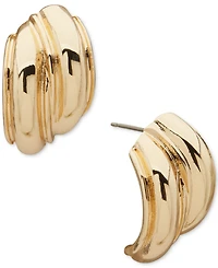 Anne Klein Gold-Tone Button Earrings