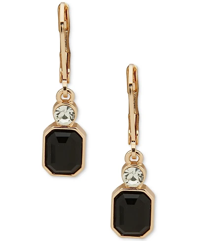 Anne Klein Glass Stone Gold-Tone Drops Earrings