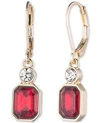 Anne Klein Glass Stone Gold-Tone Drops Earrings