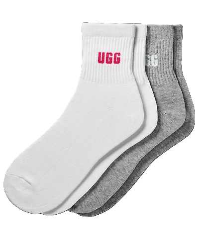 Ugg Women's 2-Pack Quinlin Logo Quarter Socks