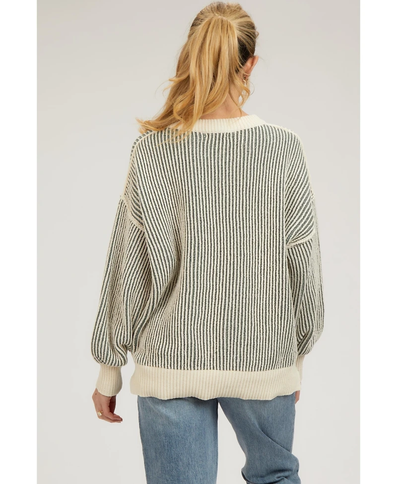 Pinkblush Maternity Ribbed Balloon Sleeve Sweater