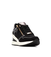 Xti Women's Side Zipper Wedge Sneakers By