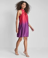 Dkny Petite Sleeveless Mock Neck Shift Dress