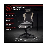 Respawn Gaming Chair With Lumbar Support, With Wheels for Computer/Desk/Office