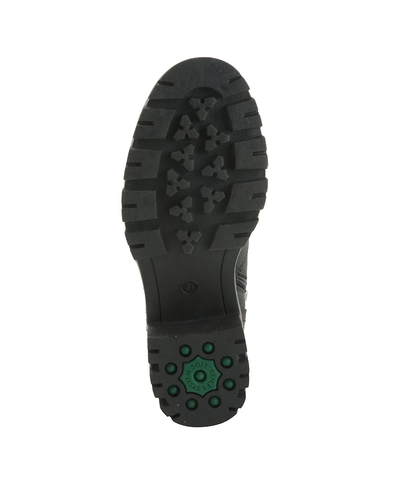 Spring Step Rockies Hiking-Inspired Lace-Up Booties with Cushioned Insole