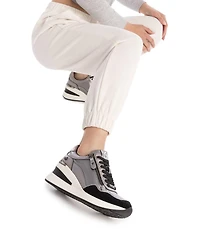 Women's Side Zipper Wedge Sneakers By Xti