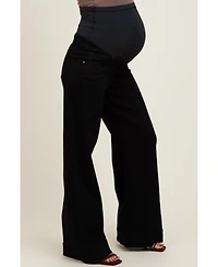 Pinkblush Maternity Black Super Wide Leg Jeans