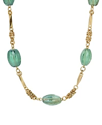 2028 Green Glass Ab Necklace