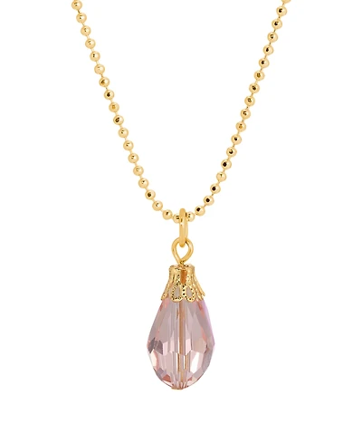 2028 Teardrop Bead Ball Chain Necklace