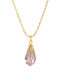 2028 Teardrop Bead Ball Chain Necklace