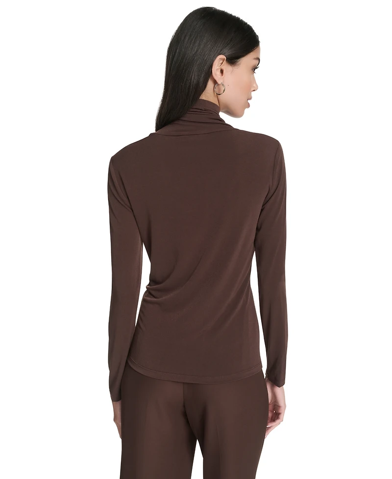 Halston Women's Hardware Matte Long Sleeves Top