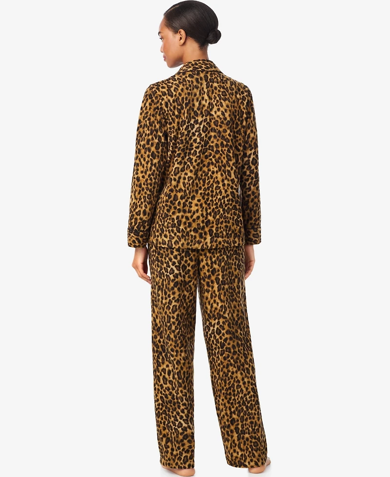 Lauren Ralph Women's Long Sleeves Notch Collar Pajama Set