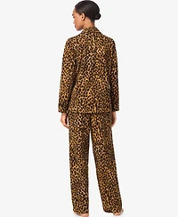 Lauren Ralph Women's Long Sleeves Notch Collar Pajama Set
