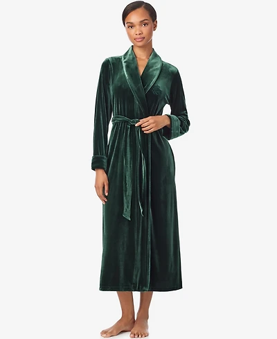 Lauren Ralph Women's Long Sleeves Shawl Collar Robe