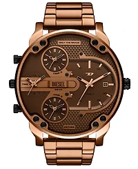 Diesel Men's Mr. Daddy Slim Quartz Three-Hand Date Brown Stainless Steel Watch, 54mm
