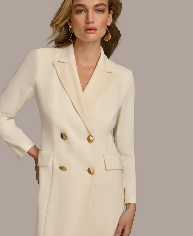 Donna Karan New York Women's Long Sleeves Coat Dress