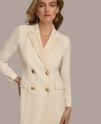 Donna Karan New York Women's Long Sleeves Coat Dress