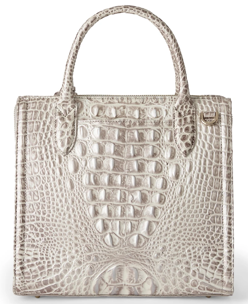 Brahmin Caroline Melbourne Embossed Leather Satchel Bag
