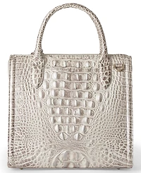 Brahmin Caroline Melbourne Embossed Leather Satchel Bag