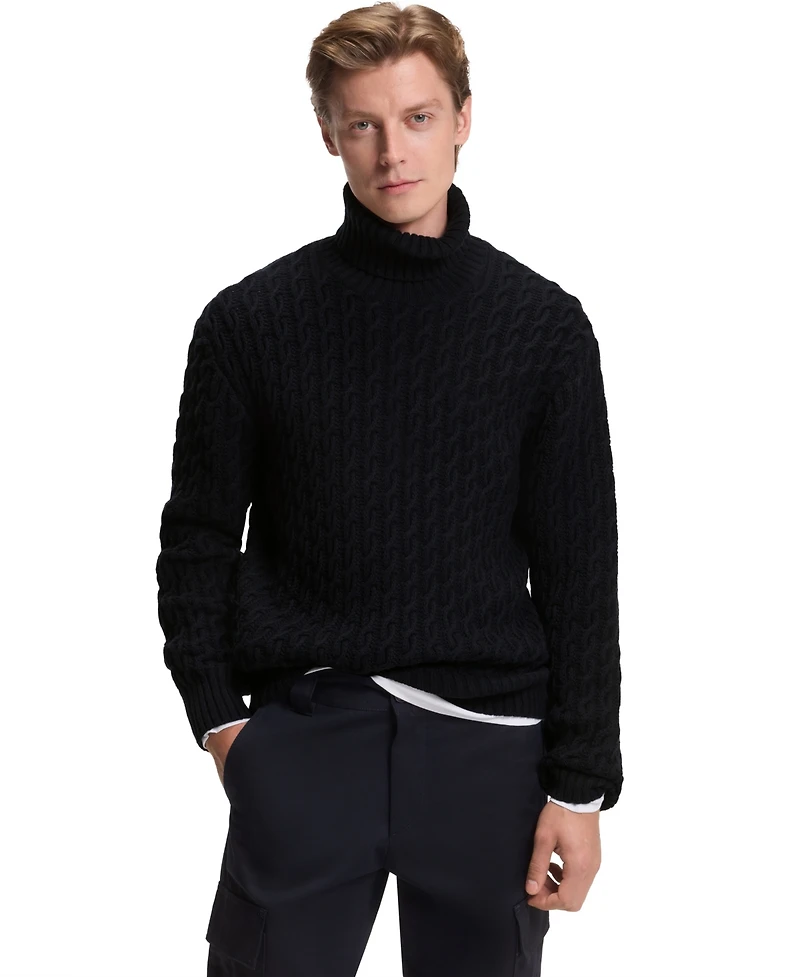 Boss by Hugo Men's Beckham x Wool Cashmere Cable-Knit Sweater