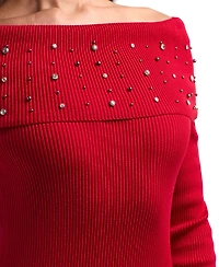 Bcx Women's Off-The-Shoulder Pull-On Sweater