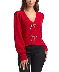 Bcx Women's V-Neck Cardigan Sweater