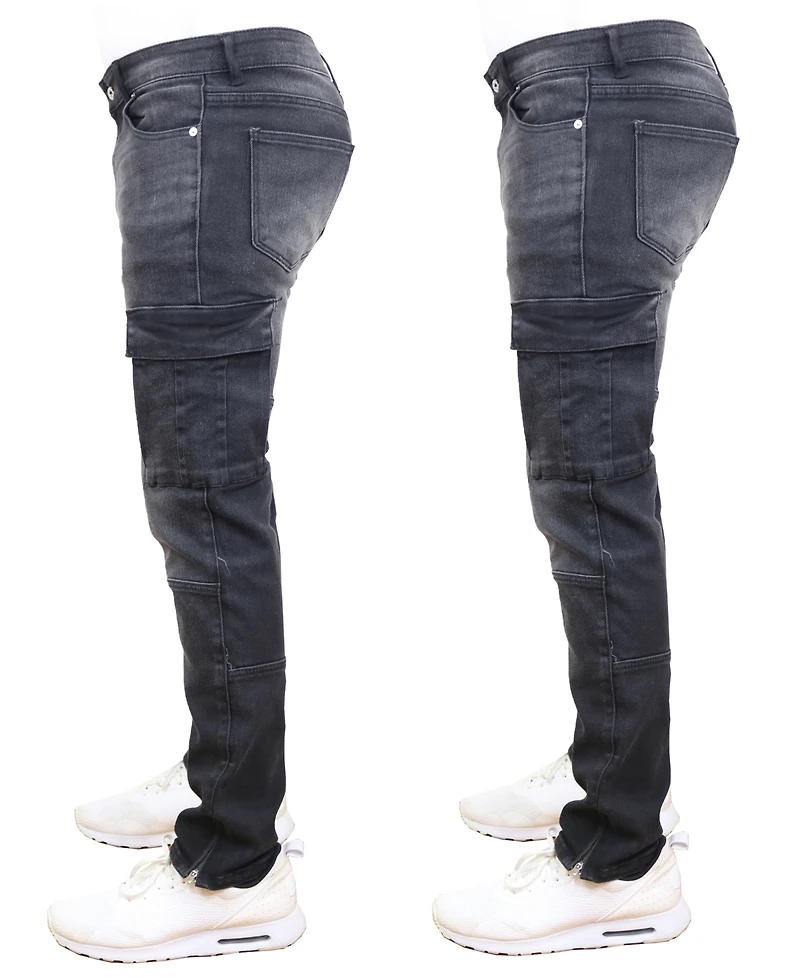 Blue Ice Men's 2-Pack Stretch Cargo Pocket Jeans